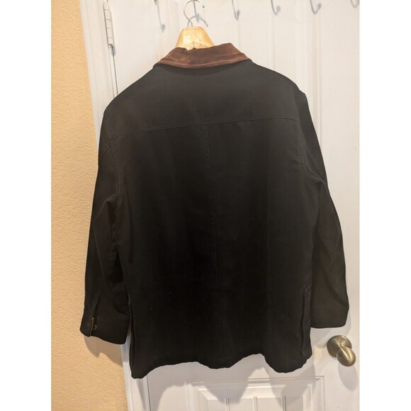 Ralph Lauren L Hunting Jacket Black RRL Utility Polo Leather Chore Western - Picture 8 of 11